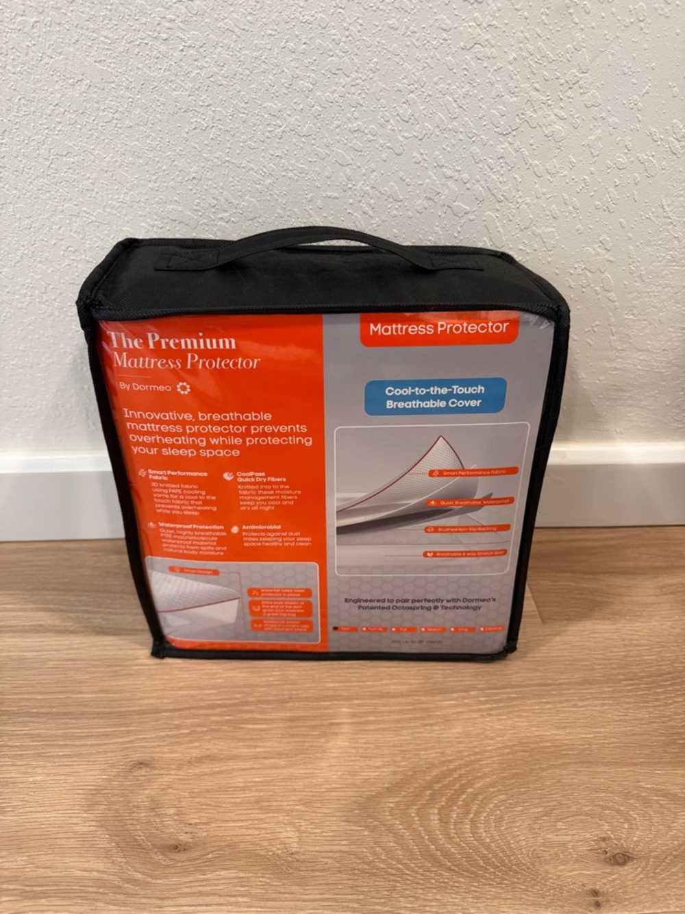 Premium Black Mattress Protector - Breathable, Cool-to-the-Touch